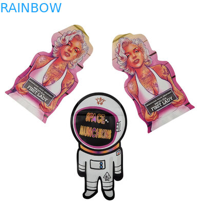 Custom Druckbeutel Mylar Geruchsfeste Stehbeutel Süßigkeiten Lebensmittelverpackung 3,5 g Mylar Ziplock Tasche mit Fenster