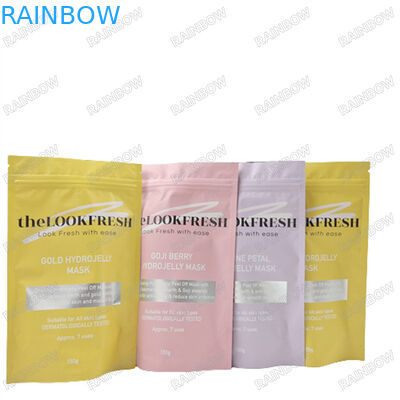 Logo Custom Printing Wiederverwendbare Taschen für Körper-Scrub Wasserdichtes Muster Stehen Tasche mit Reißverschluss