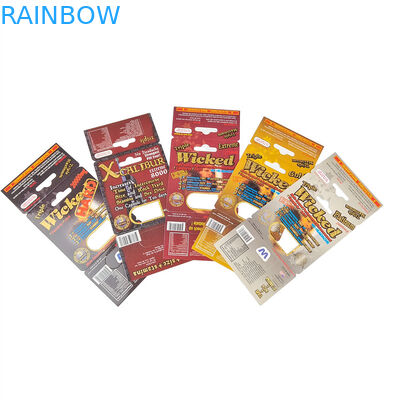 Besonderes Drucken Warmverkauf Verstärkung Rhino Pillen Verpackung für Männer Lager Displaypapier Box Papierkarten