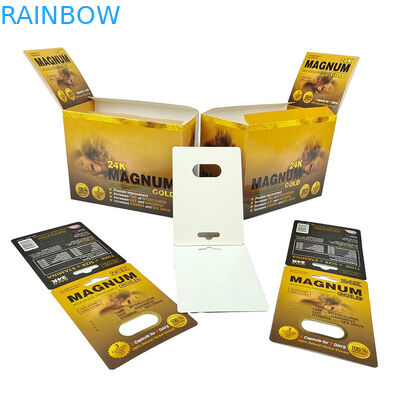 Hochwertige Sexpille 3d Blister Verpackungskarte Rhino Männliche Verstärkung Pille Verpackungskarte Mit Anzeigepapierboxen