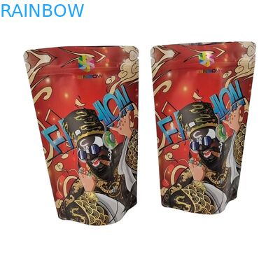 Kunststoffbeutel für Lebensmittel mit Gusset-Verpackung mit klarem Vorfenster, wieder verschließbarer Quadrat-Ziplock, flacher Boden, Mylar-Tasche