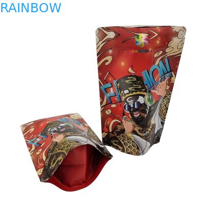 Kunststoffbeutel für Lebensmittel mit Gusset-Verpackung mit klarem Vorfenster, wieder verschließbarer Quadrat-Ziplock, flacher Boden, Mylar-Tasche