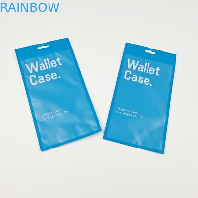 Dreiseitige Versiegelung Reißverschluss Flat Wallet Case Telefonkasten Plastikverpackungstüten