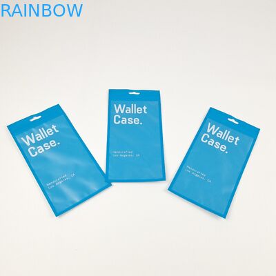 Dreiseitige Versiegelung Reißverschluss Flat Wallet Case Telefonkasten Plastikverpackungstüten