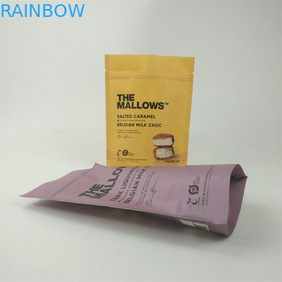 Auftragsgedruckte biologisch abbaubare Kraftpapiertüten Lebensmittelqualität Stand-up-Zip-Lock-Verpackungstüte