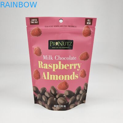 Individuell verriegelbare Stehtasche Aluminiumfolie Doypack Reißverschluss Mylar Süßigkeiten Snacks Aufbewahrung Kunststoff-Lebensmittel-Packung Tasche