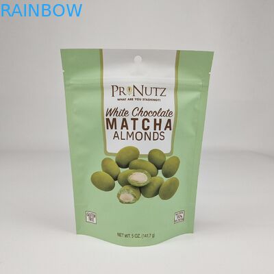 Custom Matte Stehen Tasche Laminate schwarze Folie Lebensmittelverpackung Reißverschluss Tasche mit klarem Fenster für Rindfleisch