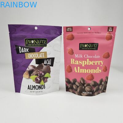 Custom Matte Stehen Tasche Laminate schwarze Folie Lebensmittelverpackung Reißverschluss Tasche mit klarem Fenster für Rindfleisch