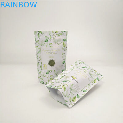 co freundlich 3 Seiten Hitze versiegelte Kraftpapierbeutel recyceln schwarzes Logo gedruckt kleine 5 Gramm Papierbeutel