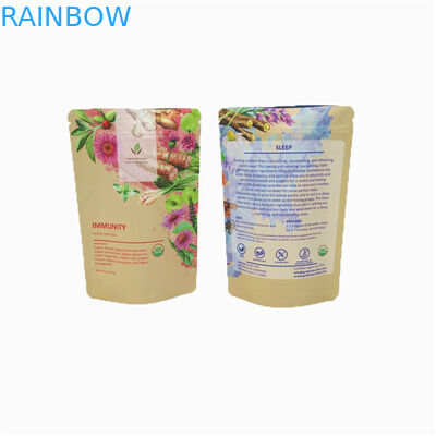 Custom Teebeutel Ziplock Aluminiumfolie Teeverpackung Stehen Sie auf Tasche Mylar Tasche für Kaffee