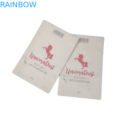 Drei Seiten Siegel Taschen Flachtaschen Spot UV Logo Mylar Taschen für Gesichtsmaske