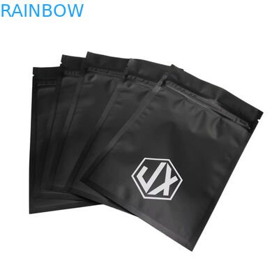 Matte schwarze Drei-Seiten-Siegelkabel USB Plastikverpackungstüten mit Reißverschluss