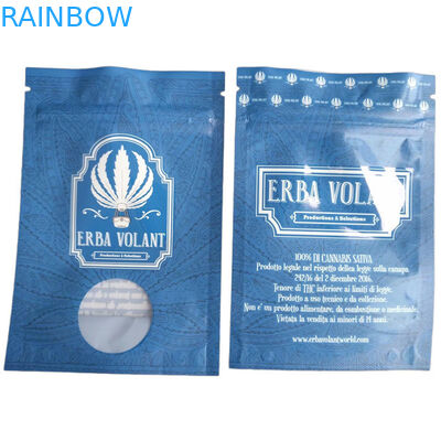 Geruchsschutzbeutel UV-Glanzfenster 3,5 g CBD-Blumenverpackung mit Reißverschluss