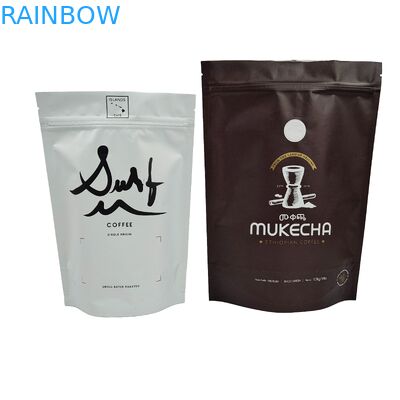 Aluminiumfolie Druck Metallische Wirkung Stehen Sie auf Tasche Custom Design Kunststoff Food Grade Taschen für Kaffee