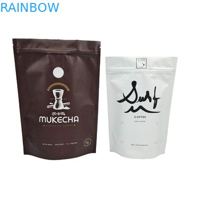 Maßgeschneiderte Farbtüten für Lebensmittel, Logo, gedruckte Verpackung, Kaffee, Stand Up-Zipptüten mit Ventilen
