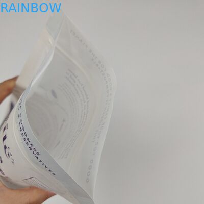 Stand-up-Zipper Weißes Kraftpapier wiederverschließbares Ziplock Wärmeverschließbares Lebensmittellager Doypack kundenspezifische Lebensmittelverpackungsbeutel