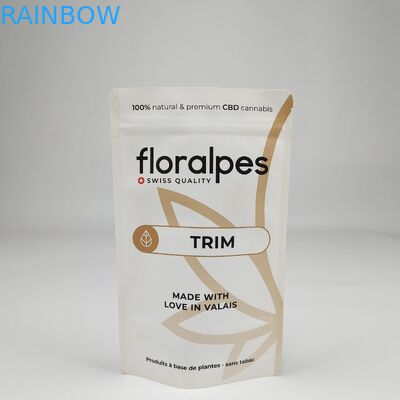 Biologisch abbaubares weißes Kraftpapier Stand-up Kaffeebeutel Kaffeebeutel mit Entgasventil für Kaffeepaket