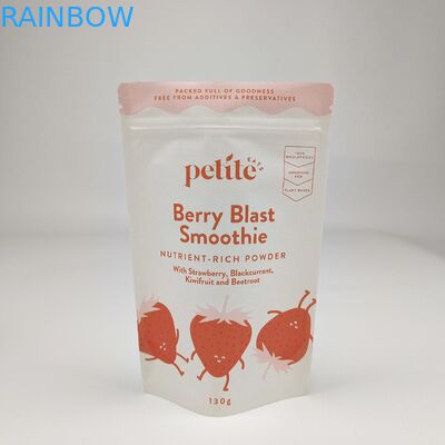 Stand Up Tasche mit Reißverschluss Kraft Handwerkspapier Custom gedruckt wiederverwendbarer Reißverschluss Doypack Lebensmittelverpackungstüten