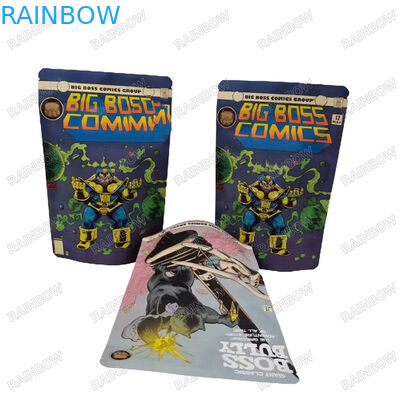 Nachgeschneiderte wiederverschließbare Wärmesiegel Stehen Papiertüte Snack Kekse Lebensmittelverpackung Reißverschluss