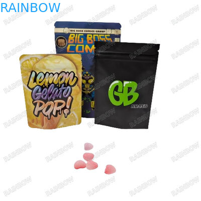 Nachgeschneiderte wiederverschließbare Wärmesiegel Stehen Papiertüte Snack Kekse Lebensmittelverpackung Reißverschluss