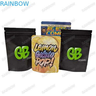 Nachgeschneiderte wiederverschließbare Wärmesiegel Stehen Papiertüte Snack Kekse Lebensmittelverpackung Reißverschluss