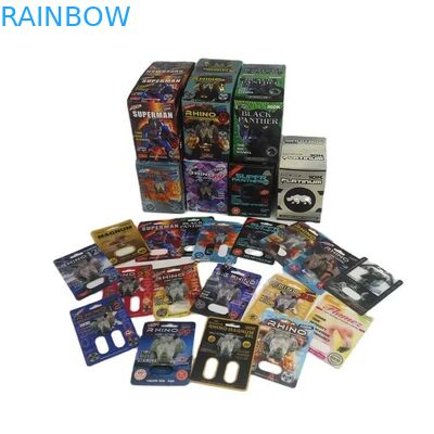 Slide Blister Card Verpackung Männliche Verbesserung Pillen Verpackung Sex Pille 3d Verpackung