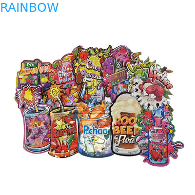 Kindersichere Reißverschlussbeutel Stand-up-Holographische Taschen für Snacks und Rohstoffprodukte Plastiktüten