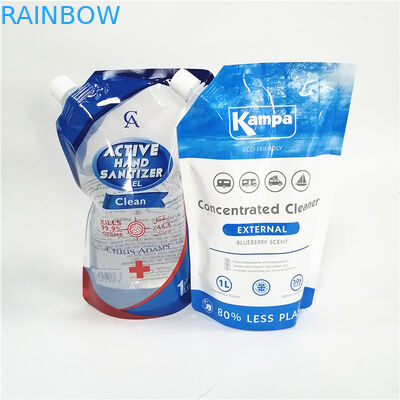 Recycelbare, aufgestellte Taschen mit verschiedenen Kappenarten für umweltfreundliche Verpackungen