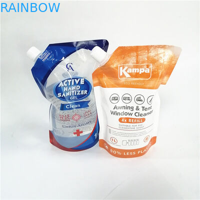 Recycelbare, aufgestellte Taschen mit verschiedenen Kappenarten für umweltfreundliche Verpackungen