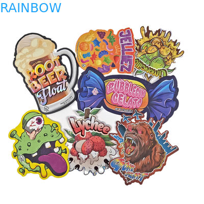 Kunststoff-Custom-Design-Spezialform-Verpackung gedruckte Hologrammfolie Süßigkeiten Kindersicherung Mylar Die Cut-Taschen