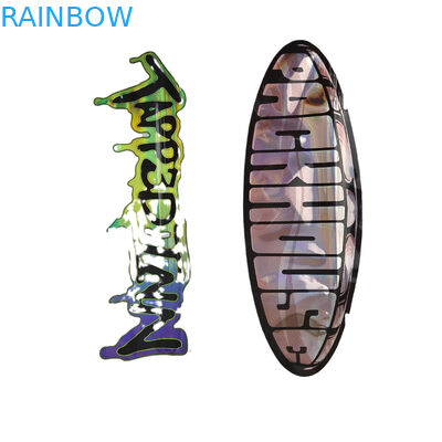 Custom 3.5g Holographische Stanz Mylar Taschen Unregelmäßige Form Verpackung Reißverschluss Geruchssicherung Stanz Kunststoff Verpackung Tasche