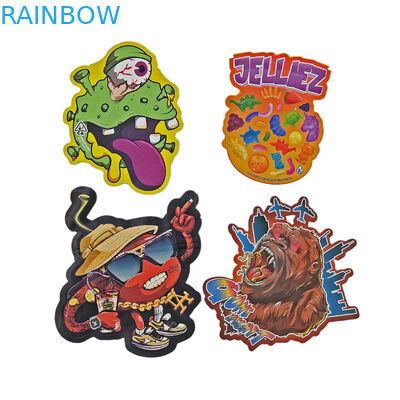 Custom Die Cut Metallische hochwertige unregelmäßige versiegelte kleine spezielle Formen Kunststoff Reißverschluss Mylar Lebensmittelverpackungstüten