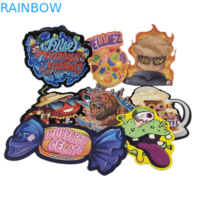 Custom Die Cut Metallische hochwertige unregelmäßige versiegelte kleine spezielle Formen Kunststoff Reißverschluss Mylar Lebensmittelverpackungstüten