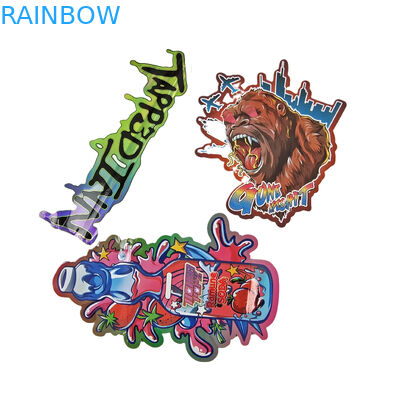 Custom Die Cut Metallische hochwertige unregelmäßige versiegelte kleine spezielle Formen Kunststoff Reißverschluss Mylar Lebensmittelverpackungstüten