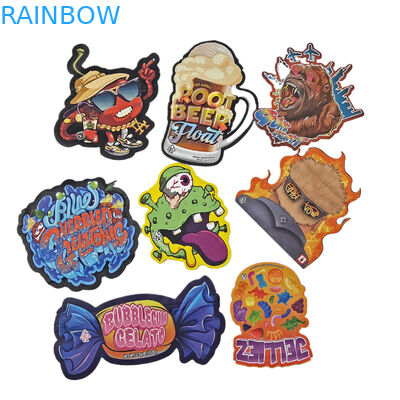 Custom Logo gedruckt Die Cut Ziplock Taschen Kleine Stand Up Tasche 3,5g Lebensmittelverpackung Geruchsicher mit Reißverschluss Mylar Ba