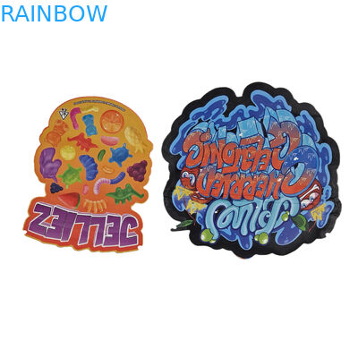 Custom Printed Soft Touch Holograph Die Cut Unregelmäßige spezielle Form Kunststoff Reißverschluss Mylar Lebensmittelverpackungstüte