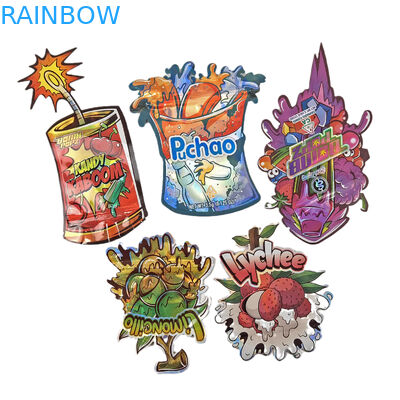 Custom Printed Soft Touch Holograph Die Cut Unregelmäßige spezielle Form Kunststoff Reißverschluss Mylar Lebensmittelverpackungstüte