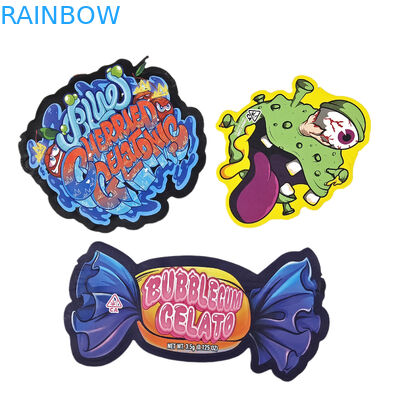 Ziplock-Folienbeutel 3,5 g 7 g 14 g Spezialform kundenspezifische Verpackung Nahrungsmittelgeruchsfeste Mylar-Tasche