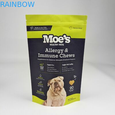 Maßgeschneiderte gedruckte Lebensmittelverpackung Tasche Geruchsfeste Ziplock Kraftpapier Stehen Tasche mit Reißverschluss und Fenster