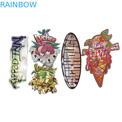 Custom gedruckte 3,5 g Cookie Candy Snack speziell geformte Ziplock Plastiktüten mit geruchsicheren Stanzschnitt Mylar Taschen