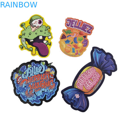 Custom Die Cut Kunststoff gedruckte Logo Geruchsschutz 3.5 Essbare Lebensmittelverpackung Ziplock Essbare Snack Mylar Taschen