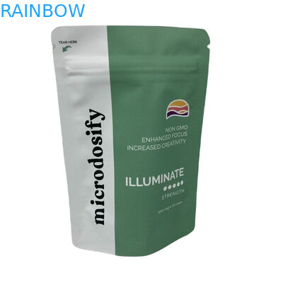 Medizinisches Unkraut Blatt Drei Seiten Siegel Tasche Geruchsfeste Mylar Taschen angepasst mit Fenster