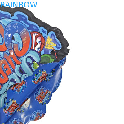 3.5g 7g 14g Spezialform Plastci Verpackungstüte Hologramm Geruchsfeste Kunststoff Die Cut Custom Snack Cookie Snack Taschen