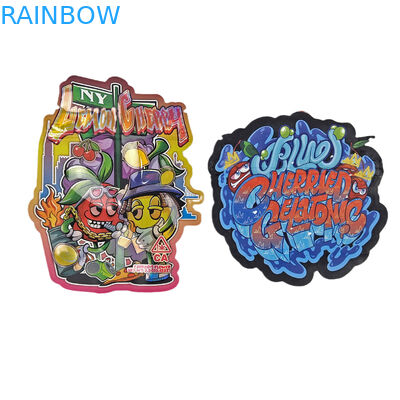 3.5g Mausgedruckte Mylar-Taschen mit unregelmäßiger Form Die Cut Ziplock-Taschen Verpackungstaschen für Snack-Cookie-Süßigkeiten