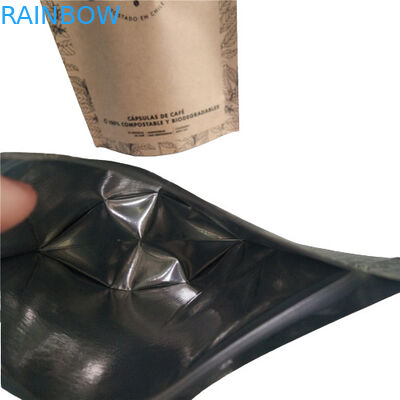 Flachbodenbeutel Lebensmittelverpackung Film Klarweiß Druckoberfläche Füllung mit Luftventil