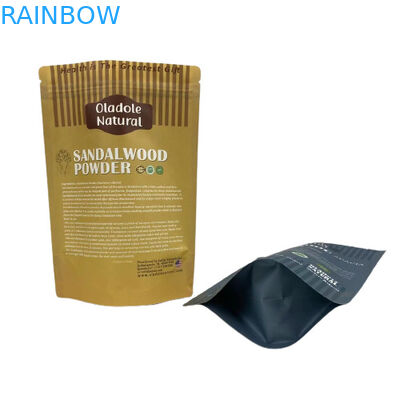 Kraft Braun Papier Snack Tasche Verpackung Stehen Tasche Flachen Boden Mit Reißverschluss