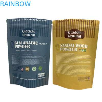 Kraft Braun Papier Snack Tasche Verpackung Stehen Tasche Flachen Boden Mit Reißverschluss