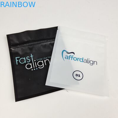Großhandel recycelbarer dreiseitiger Mylar Verpackung Zahn Aligner für Zahnpflege mit Reißverschluss