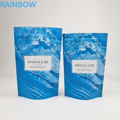 Custom Print Matte Foil 250g 400g 500g Essbares Körper-Scrub Soak Bad Verpackung Stehen Sie auf Plastik-Lebensmittel Verpackung Reißverschluss Tasche