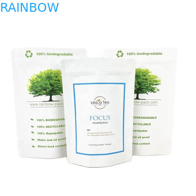 Eco-Friendly Customized Logo 100g 250g Teetüte Kaffeetasche Verpackungstüte Wiederverwertbares Kraftpapier Stehbeutel